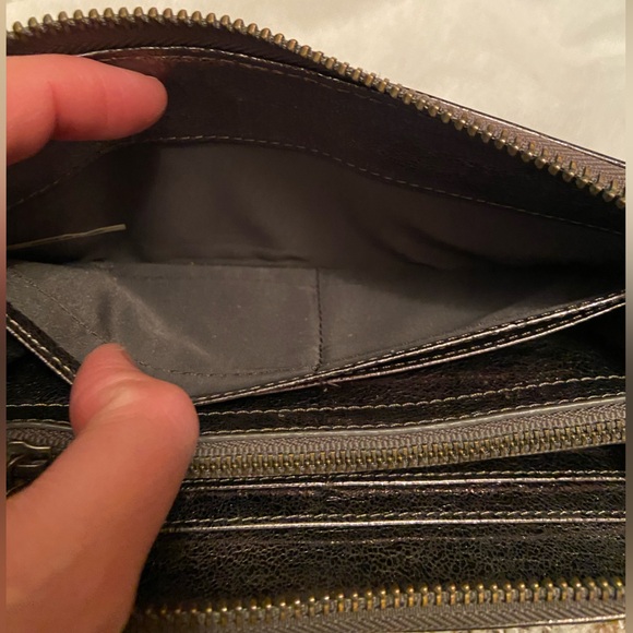 Silver Metallic Tory Burch Wallet - Picture 6 of 10